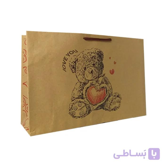 پاکت هدیه کرافت خرس دلبر کد 1116 بسته 2 عددی — تصویر 1