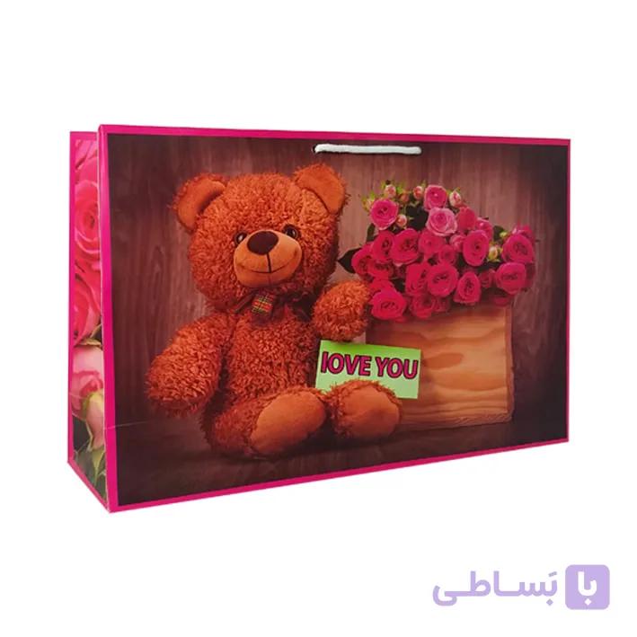 پاکت هدیه خرس عاشق کد 1085 بسته 2 عددی — تصویر 1