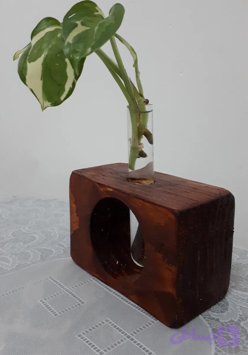 گلدان چوبی