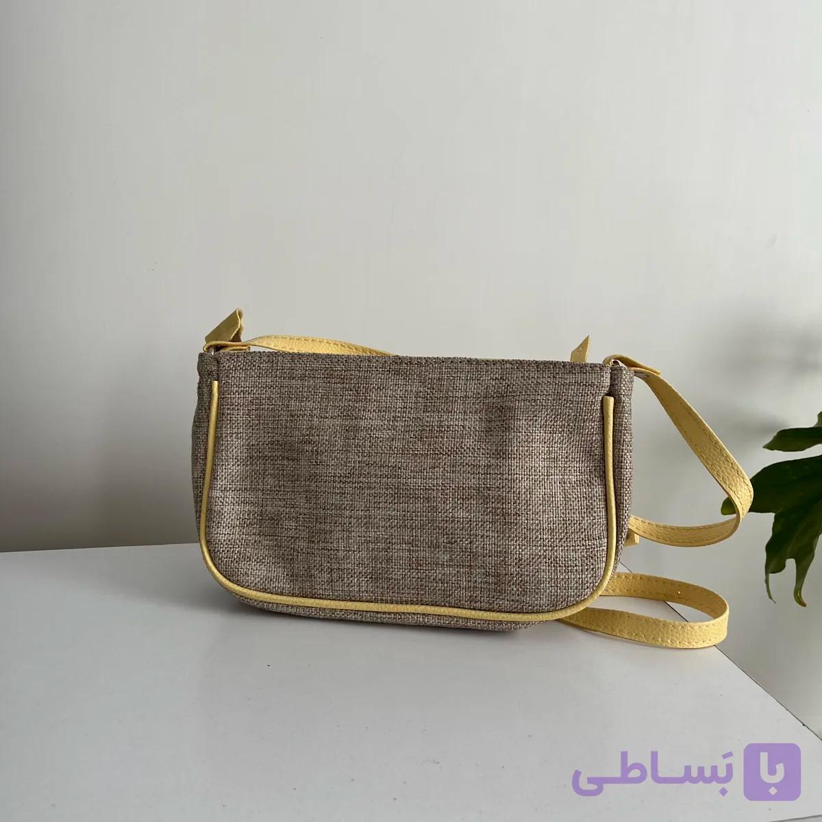 کیف دوشی پارچه حصیری