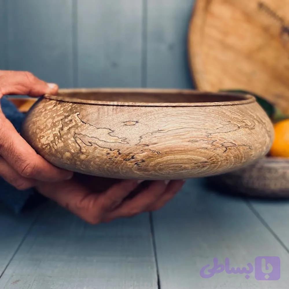 کاسه چوبی گردو کد 0284 — تصویر 1