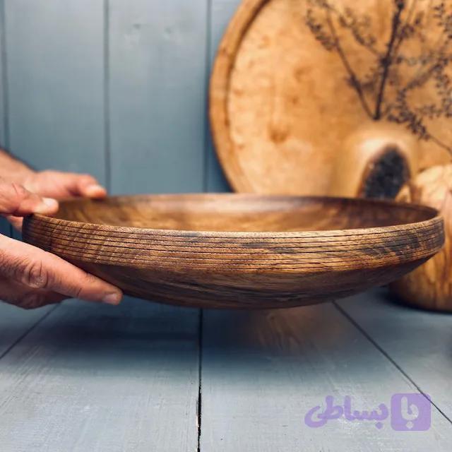 ظرف چوبی پذیرایی گردو کد 010032 — تصویر 1