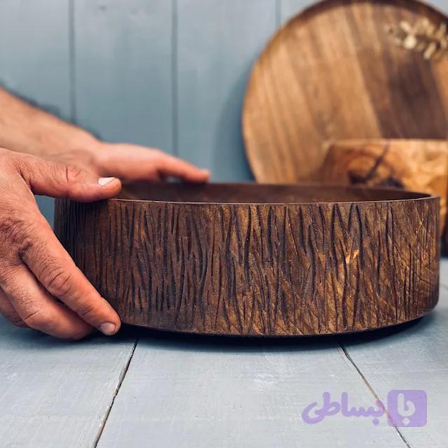 کاسه چوبی گردو کد 0247 — تصویر 1
