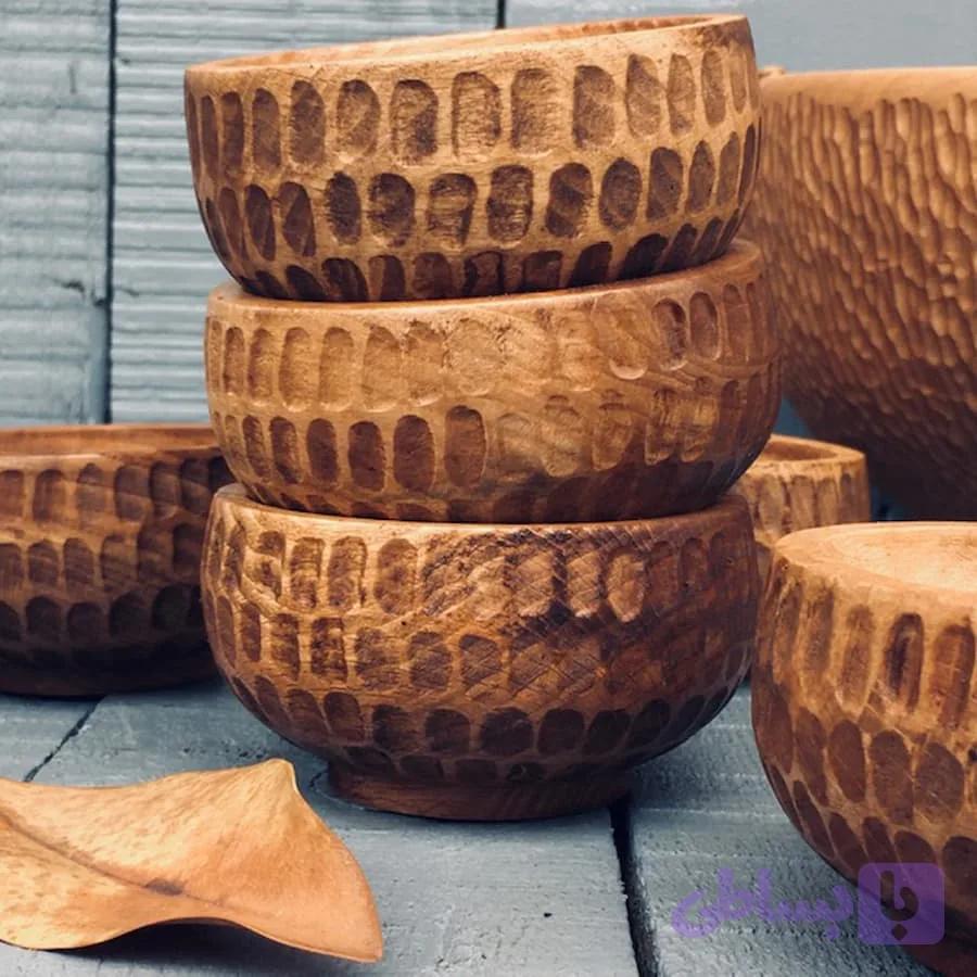 کاسه آجیل خوری چوبی کد 581 — تصویر 1