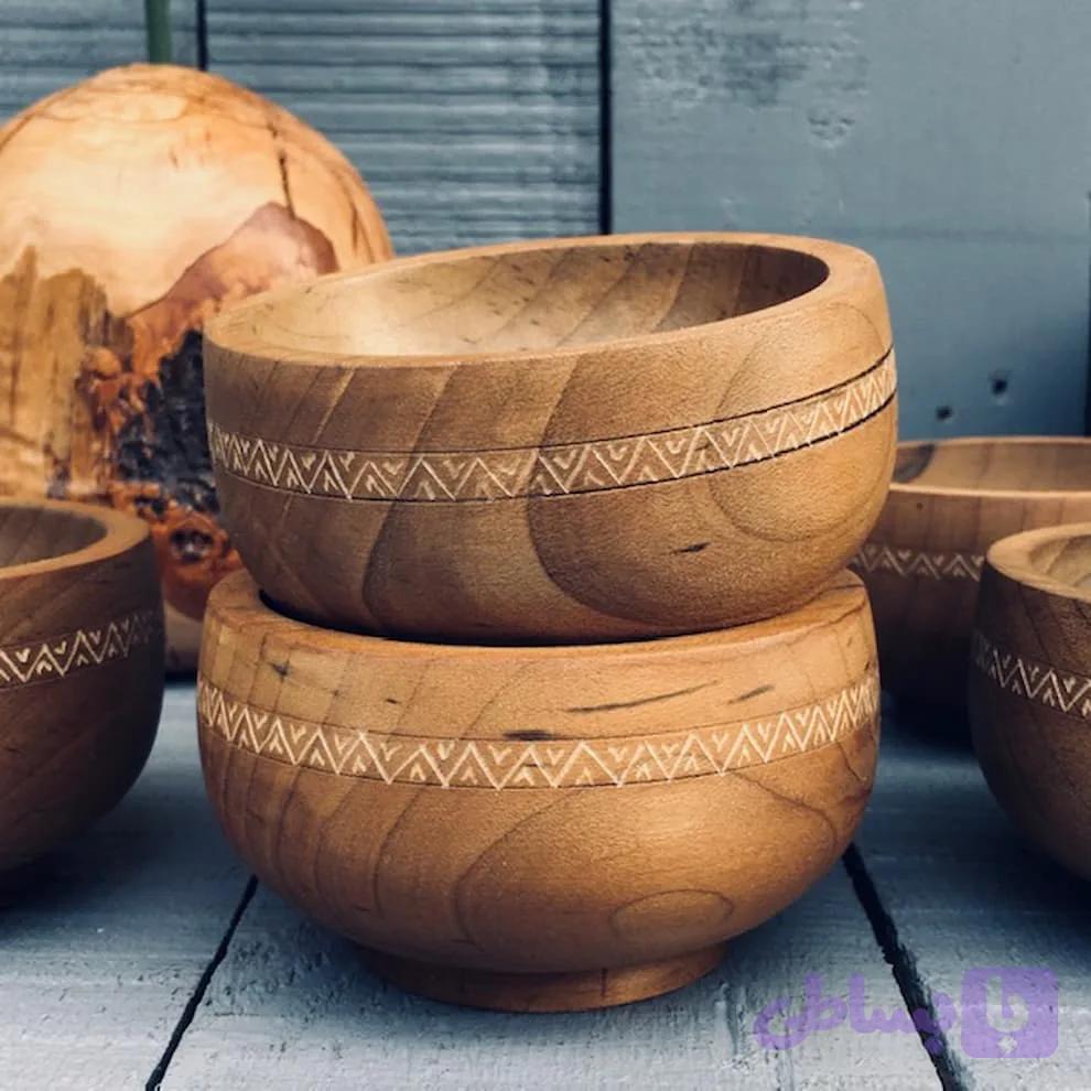 کاسه آجیل خوری چوبی کد 563 — تصویر 1