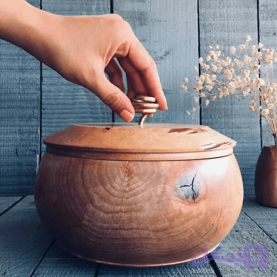 ظرف چوبی درب دار کد 451 — تصویر 1