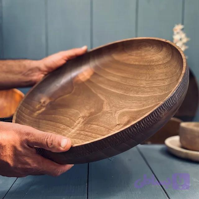 ظرف چوبی پذیرایی گردو کد 939 — تصویر 1
