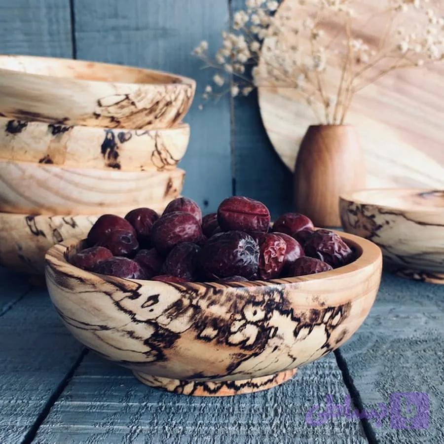 کاسه آجیل خوری چوبی کد 458 — تصویر 1