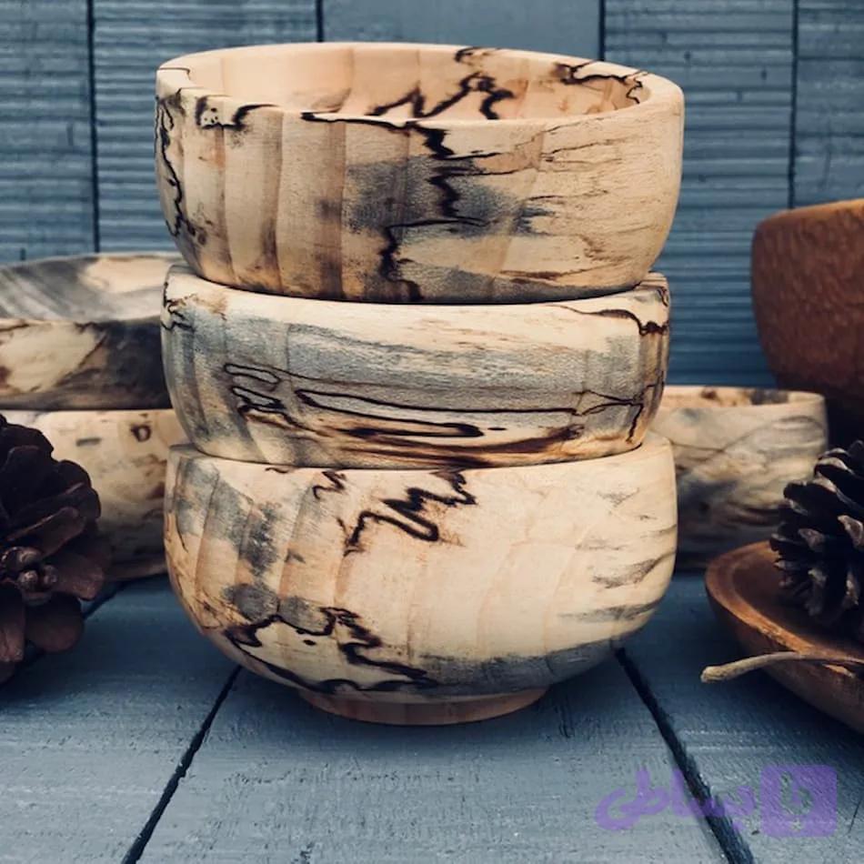 کاسه آجیل خوری چوبی کد 570 — تصویر 1