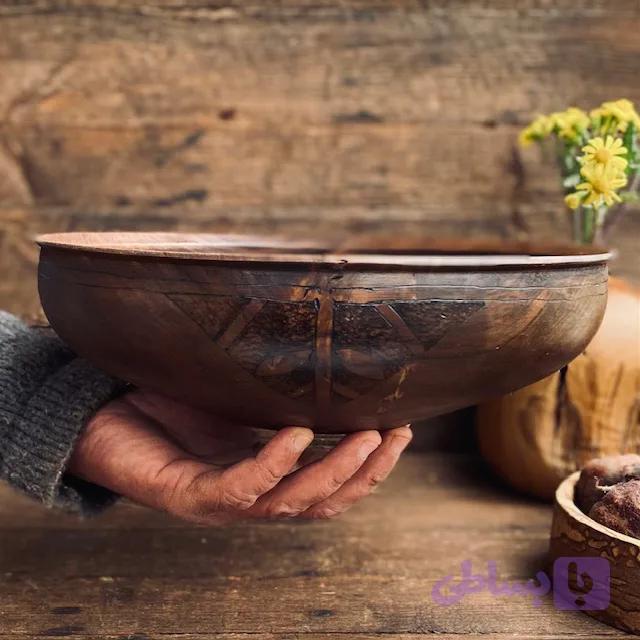 کاسه چوبی کد 0439 — تصویر 1