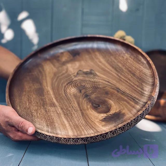 ظرف چوبی پذیرایی گردو کد 0978 — تصویر 1