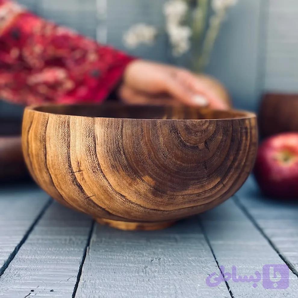 کاسه چوبی ملچ کد 091 — تصویر 1