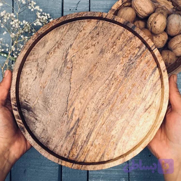 ظرف چوبی پذیرایی گردو کد 868 — تصویر 1