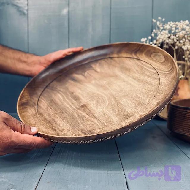ظرف چوبی پذیرایی گردو کد 0962 — تصویر 1