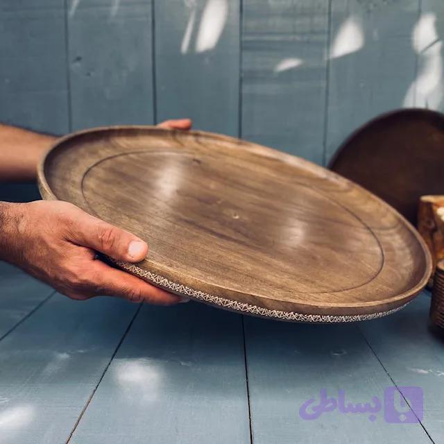 ظرف چوبی پذیرایی گردو کد 0981 — تصویر 1