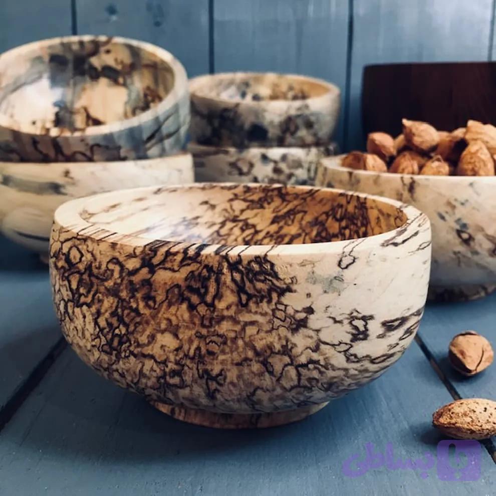 کاسه آجیل خوری چوبی کد 562 — تصویر 1
