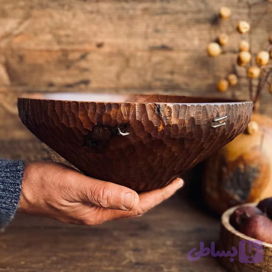 کاسه چوبی کد 0424 — تصویر 1