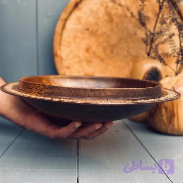 کاسه چوبی گردو کد 0270 — تصویر 1