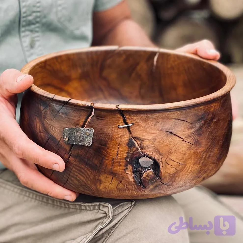 کاسه چوبی مدل پیندار کد 0373 — تصویر 1