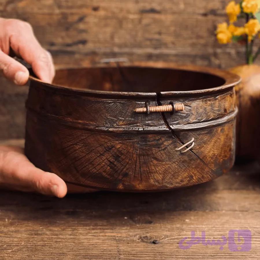کاسه چوبی مدل پیندار کد 0482 — تصویر 1
