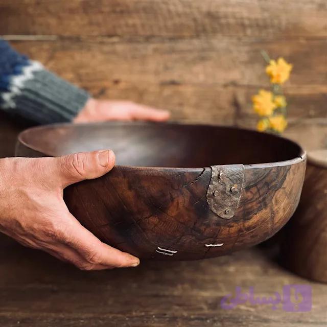 کاسه چوبی مدل پیندار کد 0444 — تصویر 1