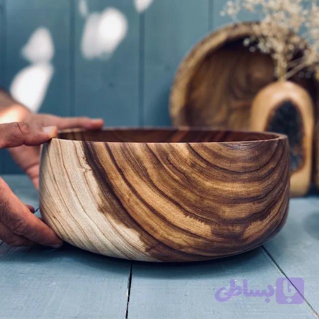 کاسه چوبی آکاسیا کد 0207 — تصویر 1