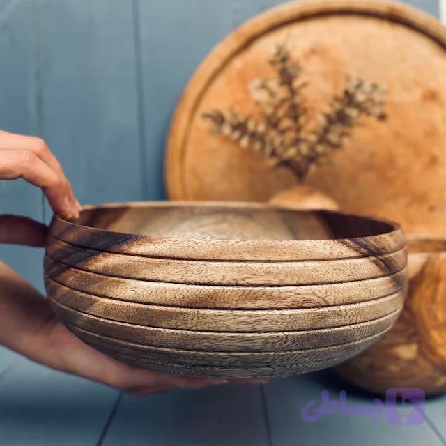 کاسه چوبی مانکی پاد کد 0236 — تصویر 1