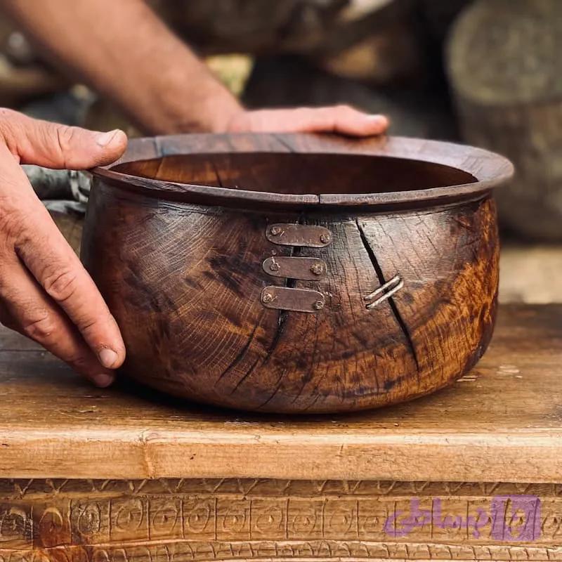 کاسه چوبی مدل پیندار کد 0532 — تصویر 1