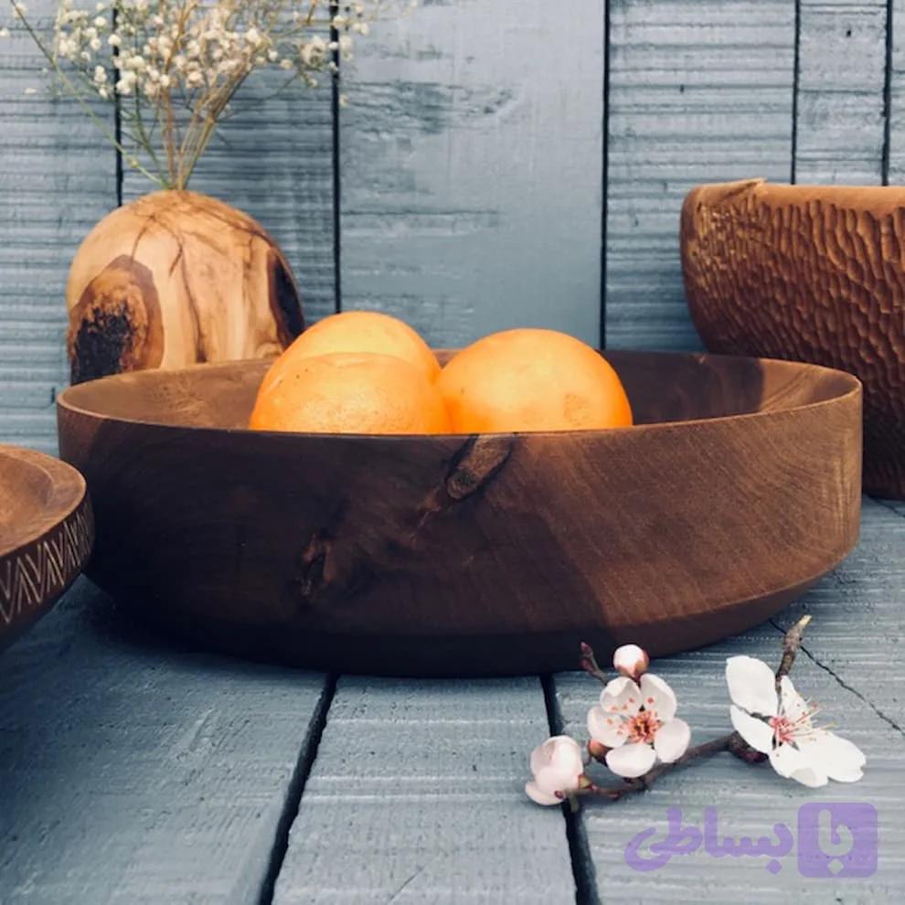 ظرف چوبی پذیرایی گردو کد 873 — تصویر 1