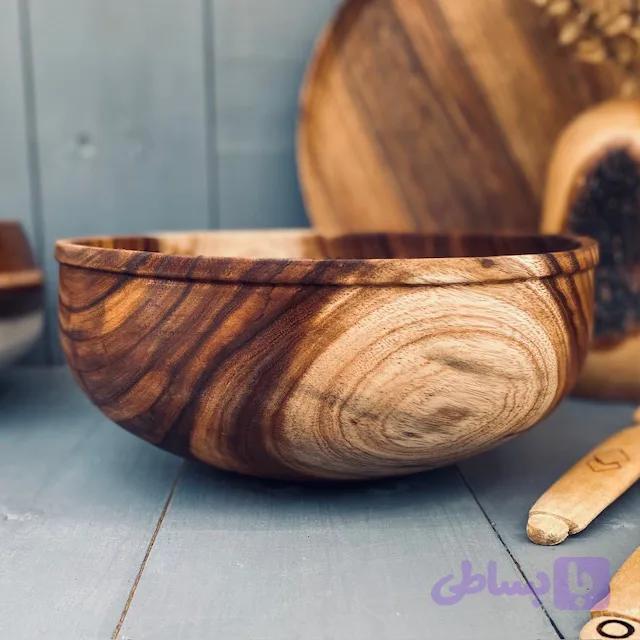 کاسه چوبی آکاسیا کد 0231 — تصویر 1