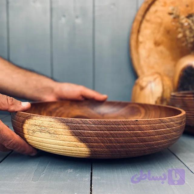 کاسه چوبی کهور کد 0240 — تصویر 1