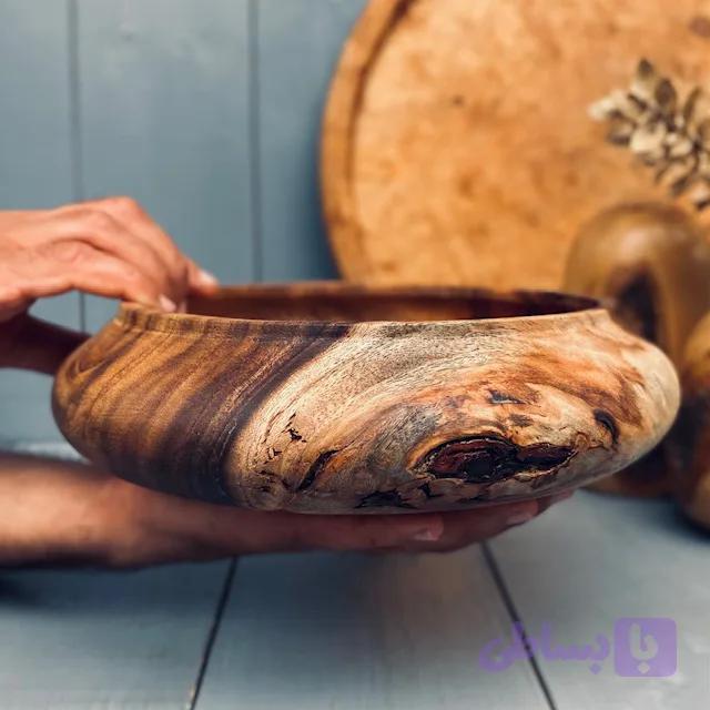 کاسه چوبی مانکی پاد کد 0255 — تصویر 1