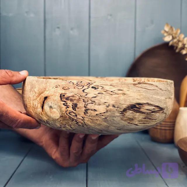 کاسه چوبی ممرز کد 0237 — تصویر 1