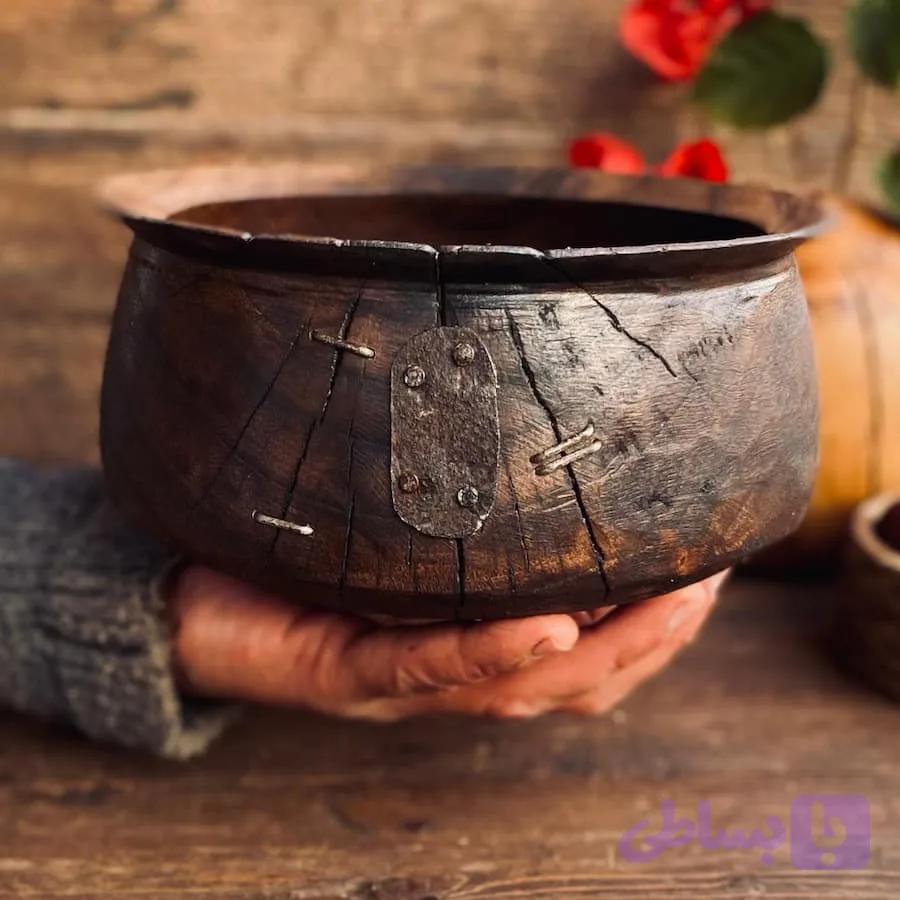 کاسه چوبی مدل پیندار کد 0402 — تصویر 1