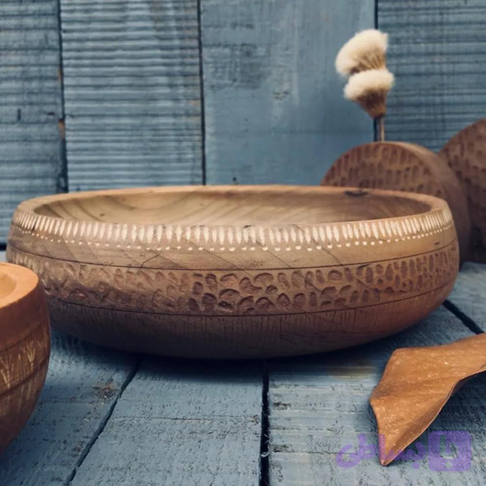کاسه چوبی کد 499 — تصویر 1