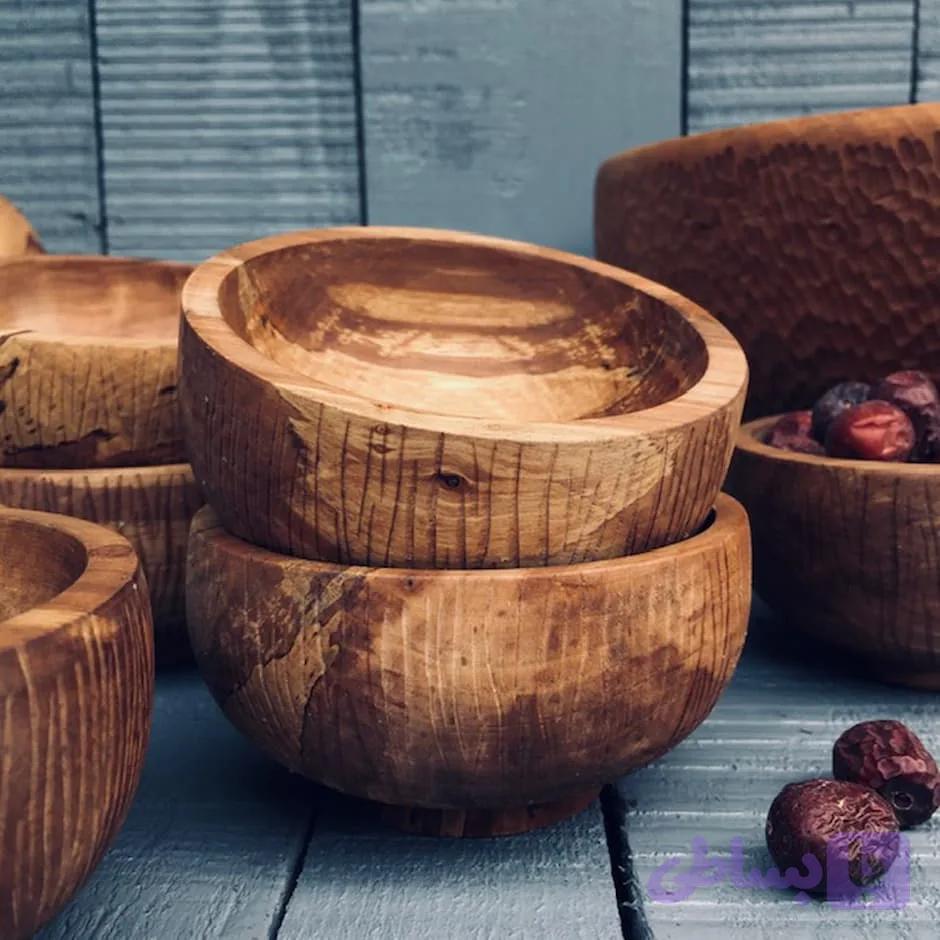 کاسه آجیل خوری چوبی کد 555 — تصویر 1