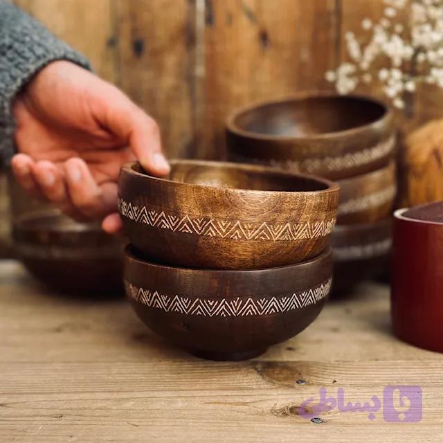 کاسه آجیل خوری چوبی کد 0302 — تصویر 1