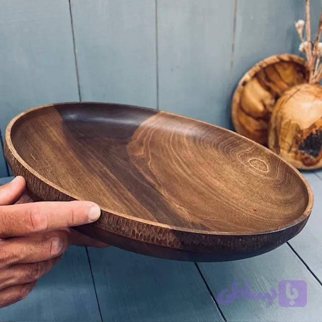 ظرف چوبی پذیرایی گردو کد 921 — تصویر 1