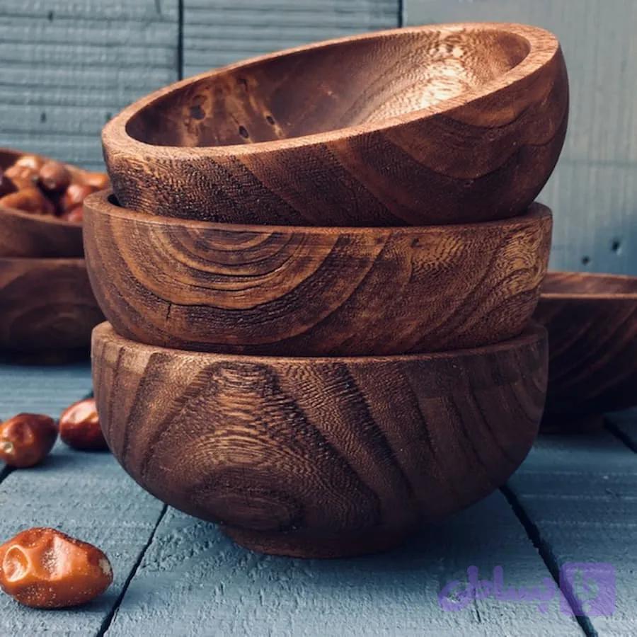 کاسه چوبی آجیل خوری کد 557 — تصویر 1