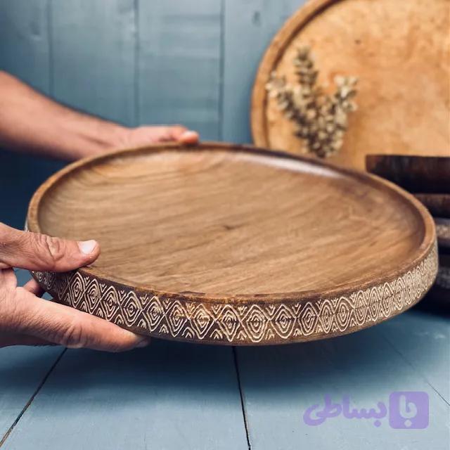 ظرف چوبی پذیرایی گردو کد 010012 — تصویر 1