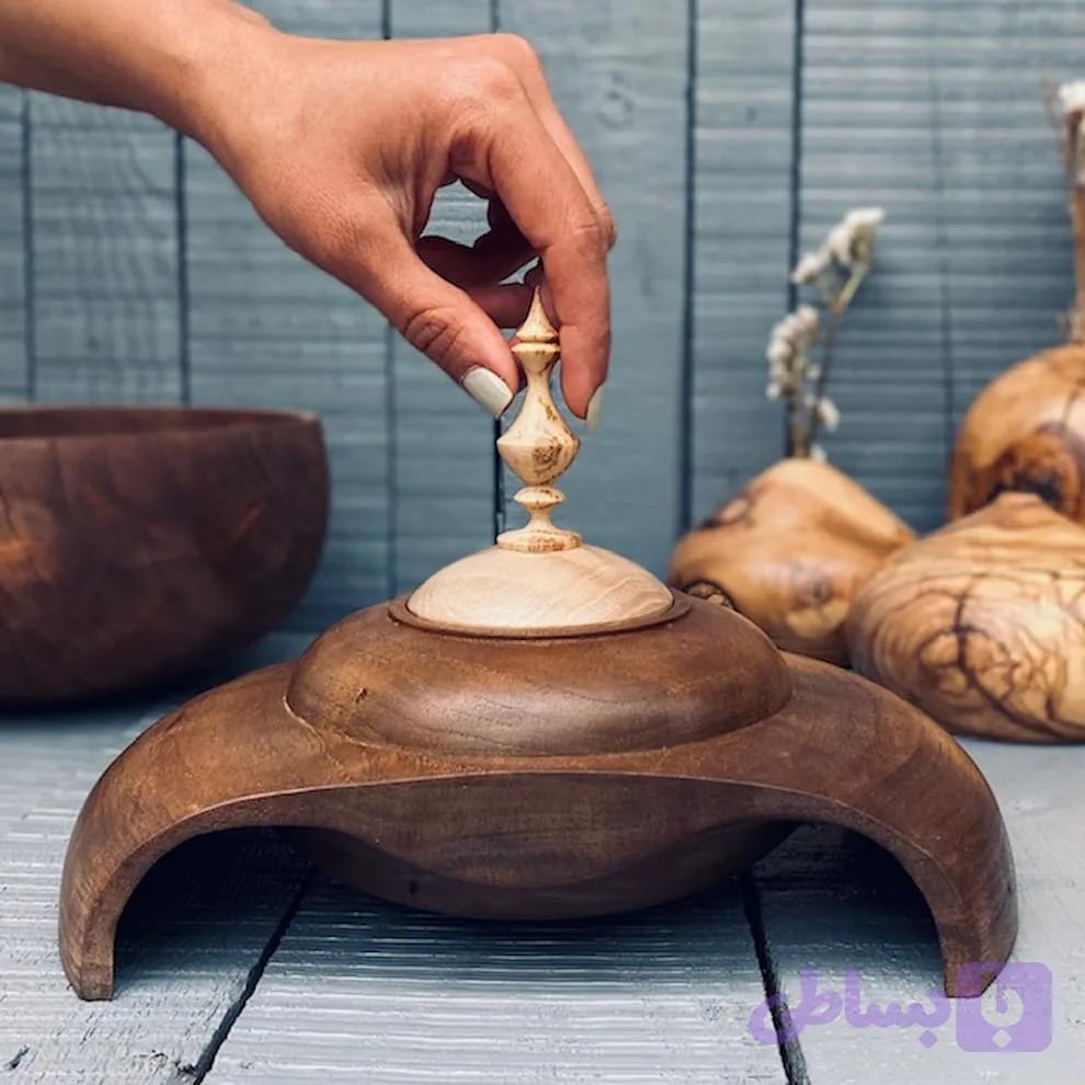 ظرف چوبی دربدار کد 961 — تصویر 1