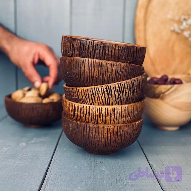 کاسه آجیل خوری چوبی کد 0297 — تصویر 1
