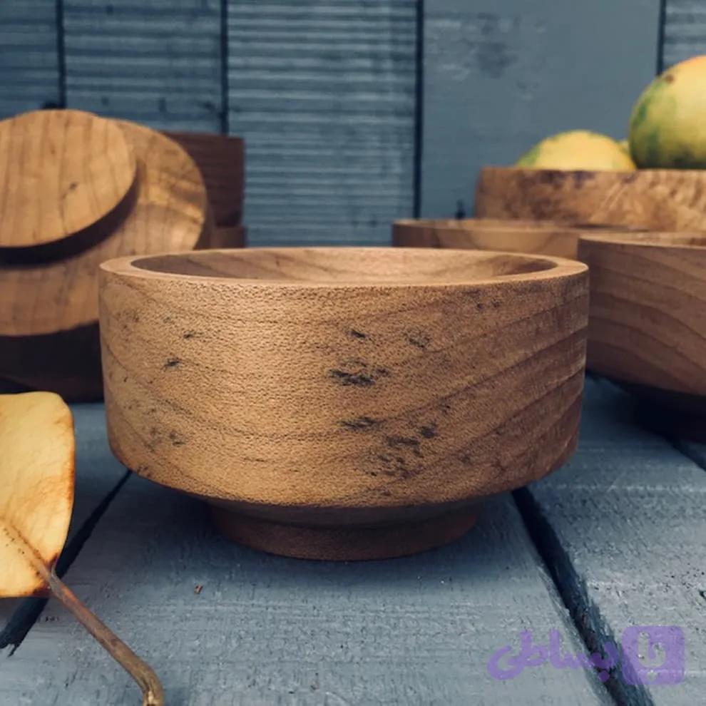 کاسه آجیل خوری چوبی کد 542 — تصویر 1