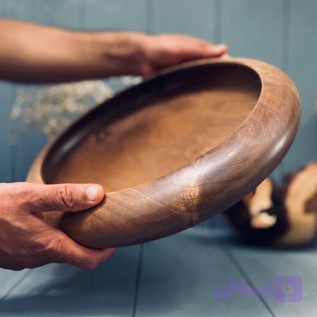 ظرف چوبی پذیرایی گردو کد 952 — تصویر 1