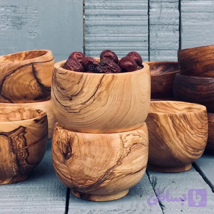 کاسه آجیل خوری چوبی کد 049 — تصویر 1