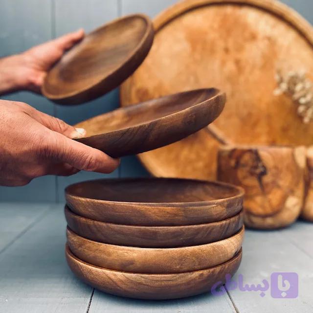 پیش دستی چوبی گردو کد 40096 — تصویر 1