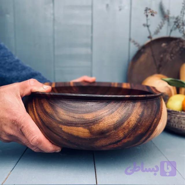 کاسه چوبی آکاسیا کد 0283 — تصویر 1