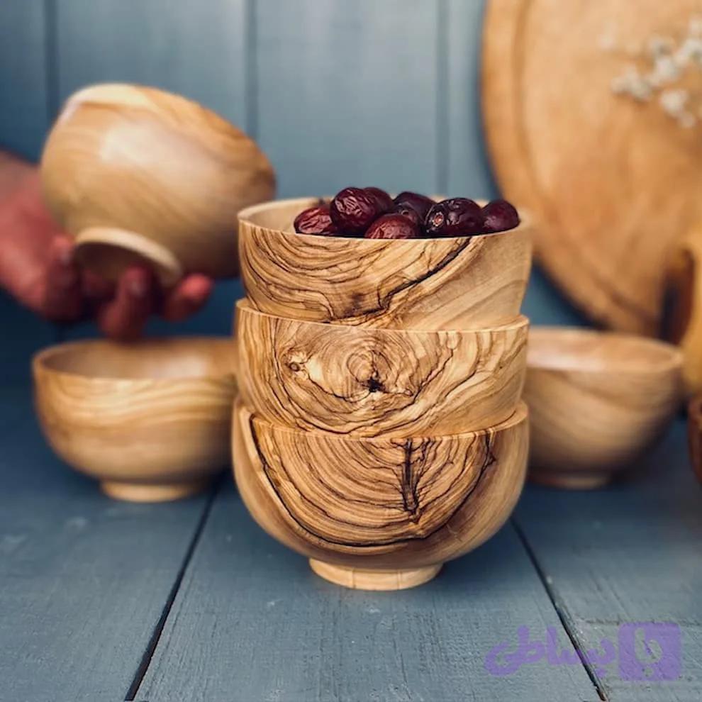 کاسه آجیل خوری چوبی کد 0296 — تصویر 1