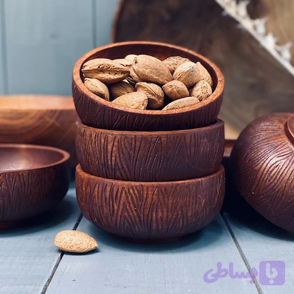 کاسه آجیل خوری چوبی کد 0176 — تصویر 1
