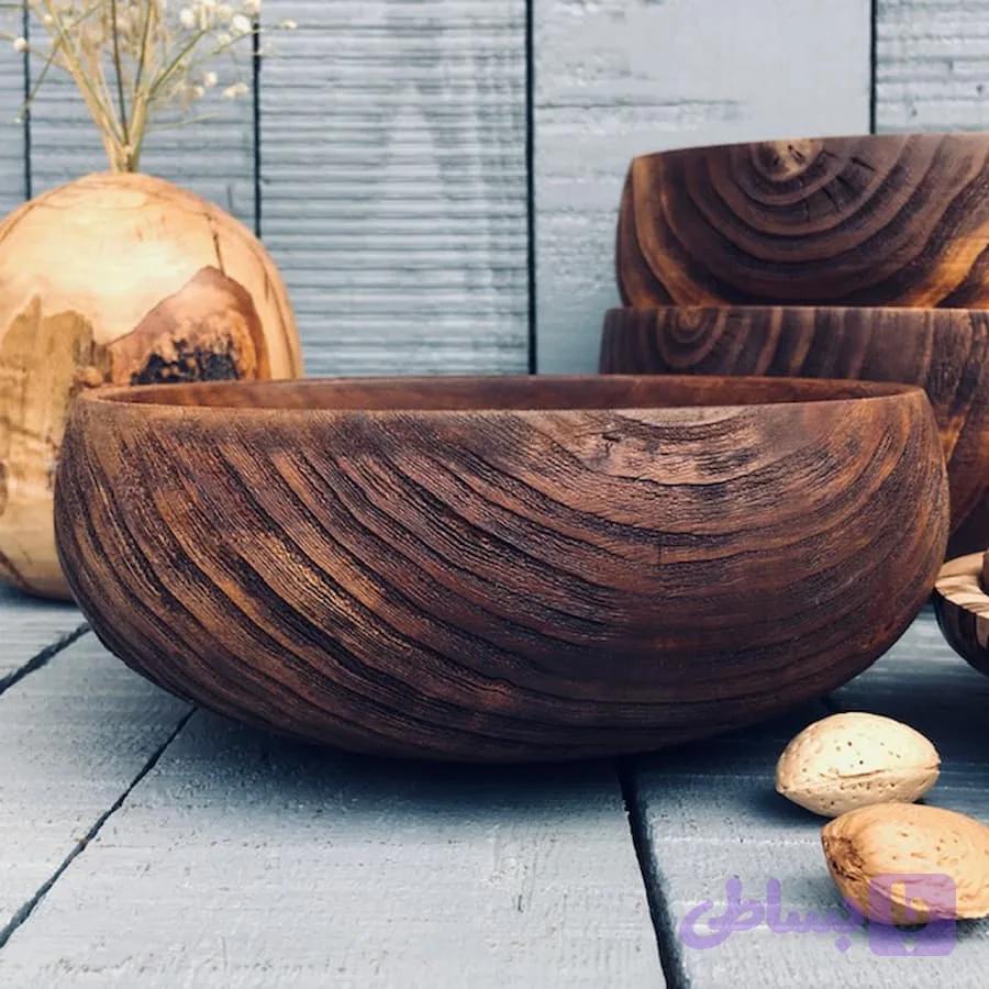 کاسه چوبی کد 080 — تصویر 1